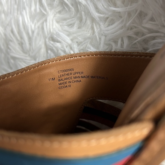 Comfortiva Huarache Style Multicolor Block Heel Slides Sandals 11M - Picture 7 of 7